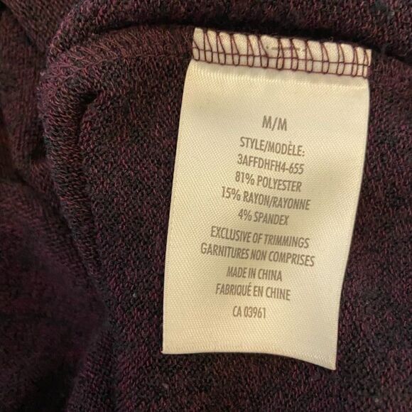 DENVER HAYES Deep Purple Knit Lace Top Sweater M - Picture 5 of 9